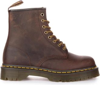 Dr. Martens Lace-up Boots - Heren - Veterlaarzen - Bruin - 43 EU - Leer - Schoenen
