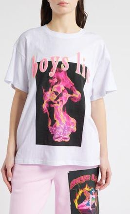 Boys Lie Electric Love V2 Boyfriend Graphic T-Shirt in White at Nordstrom Rack, Size Small/medium