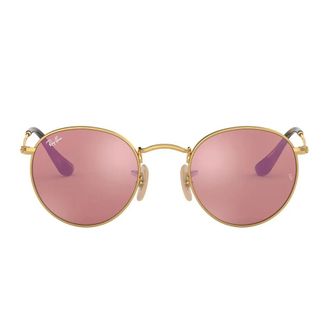 Ray-Ban Sunglasses, unisex, Yellow, 50 MM, Round Metal Sunglasses Modern Vintage Style