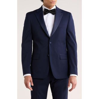 Tommy Hilfiger Notched Lapel Tuxedo Jacket in Navy Twill at Nordstrom Rack, Size 48Regular