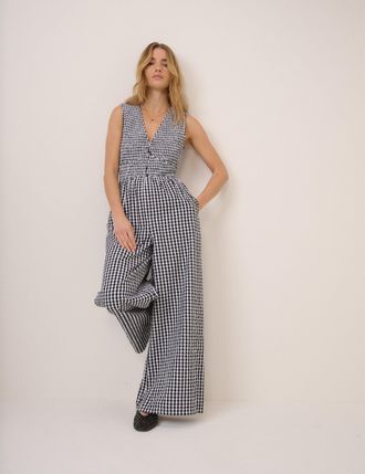 Nobody's Child Black Gingham Jumpsuit
