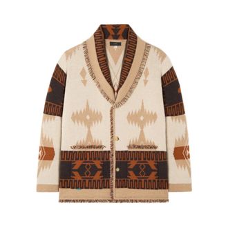 Alanui Cardigans, male, Multicolor, L, Icon Jacquard Cardigan
