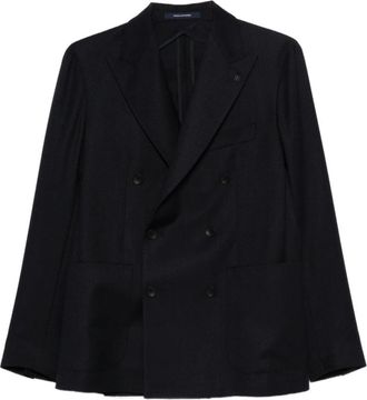 Tagliatore Jassen Blue - Heren - Blazers - Blauw - XS - Leer - Jassen