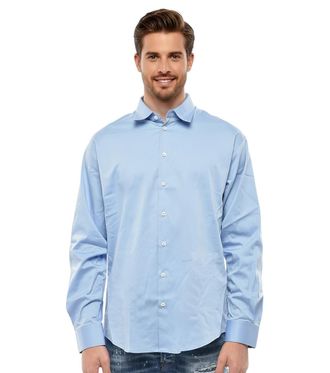 Dsquared2 Sky Blue Relaxed Solid Shirt
