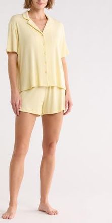 Nordstrom Rack Tranquility Rib Shortie Pajamas in Yellow Flan at Nordstrom Rack, Size X-Small