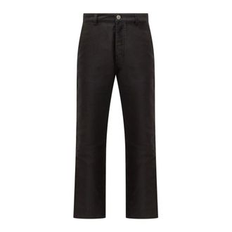Ami Worker Trousers - male - Ami Paris - Straight Trousers - Black - L - Trousers