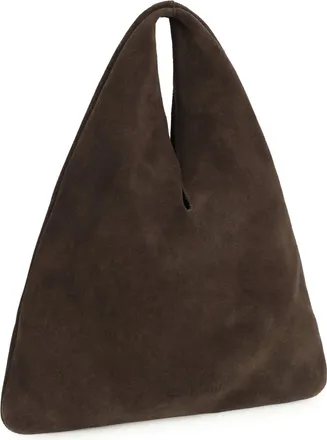 Maneb&igrave; Womens Handbag Louis Suede Brown Calf Leather Shoulder Bags