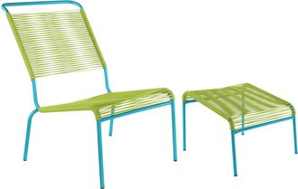 Schaffner Spaghetti-Lounger-Hochlehner + Hocker Säntis
