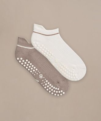 BAM Pilates Grip Short Socks - 2 Pack -Size 4-7