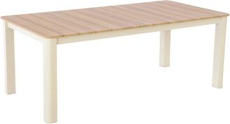 Sweeek Aluminum garden table seats 8 beige 201x1000x75 cm - Edera