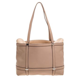 Ferragamo Beige Leather Tote