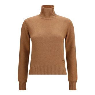 Ami Jersey de cuello alto Ami De Coeur - Knitwear - Mujer - Marr&oacute;n - M
