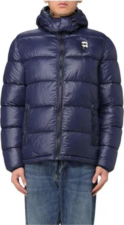 Karl Lagerfeld Heren, Jassen, Blauw, Maat: XL Poliester