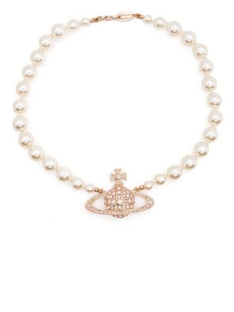 Vivienne Westwood Collana con ciondolo Orb - Bianco