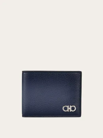 Ferragamo Men Gancini wallet Blue