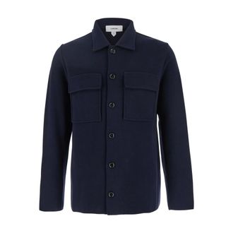 Lardini Light Jackets, male, Blue, Size: XL Blue Classic Shirt with Pockets