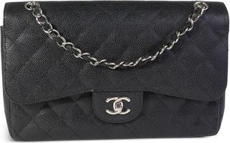 Chanel 2011 Jumbo Double Flap shoulder bag - women - Caviar Leather - One Size - Black