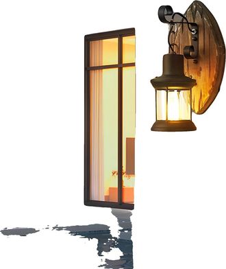 OEM Aplique De Pared Para Interiores, Dise&ntilde;o Retro, Estilo Industrial, Negro