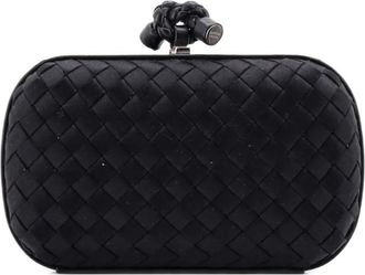 Bottega Veneta Box Knot Intrecciato Satin Small clutch bag - Black