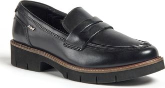 Pod Kaltin Leather WoMens Black Loafers - Size UK 5.5
