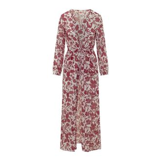 Sundek Floral Maxi Dress - Dames - Maxi kleedjes - Rood - S - Kleedjes