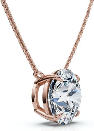 Pompeii3 2Ct Floating Diamond Solitaire Pendant 14k Gold 18 Womens Necklace Lab Grown