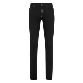 Philipp Plein Heren, Jeans, Zwart, Maat: W29 Leer