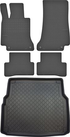 OEM Juego De Alfombrillas De Goma Para Coche Y Maletero Para Mercedes Clase C W205 Estate A Partir De Octubre De 2014