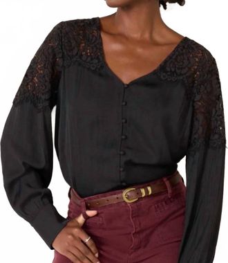 Sanctuary Falling Forward Blouse In Black