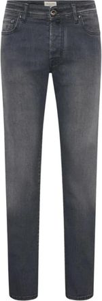 Jacob Cohen Donkergrijze Slim Fit Jeans - Heren - Slim Fit Jeans - Grijs - W30 - Katoen - Jeans