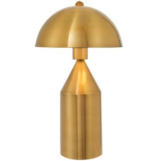 Loops Decorative Antique Brass Table Lamp - Inline Switch - Requires 60W E27 GLS Bulb in Metallics