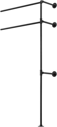 Woltu Perchero De Pared, Uso Combinado, Para Apartamento, Dormitorio, Estudio Y Tienda De Ropa, Negro - Woltu