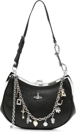Vivienne Westwood Tassen, Dames, Zwart, ONE Size, Leer, Charm Frame Supple