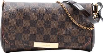 Louis Vuitton Borsa a tracolla Favourite PM in tela Damier Eb&egrave;ne 2016 - Marrone
