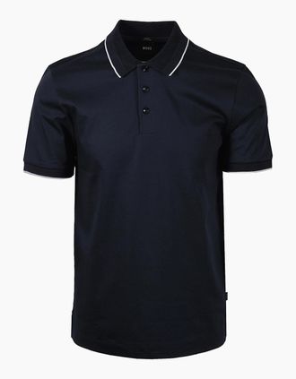 HUGO BOSS Mens BOSS BLACK H-PHILLIPSON 195 POLO DARK BLUE - Navy - Size: 40