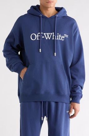 Off-white Big Bookish Skate Graphic Hoodie in Dark Blue-White at Nordstrom Rack, Size Medium