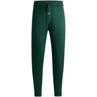 HUGO BOSS Broeken, Heren, Groen, M, Katoen, Trainingsbroek
