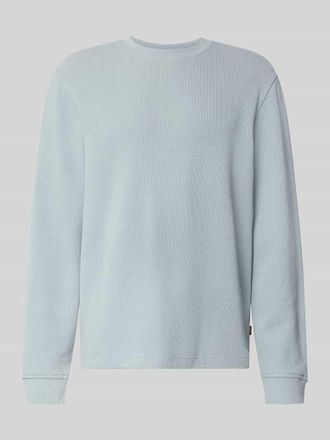 Boss Orange by Hugo Boss BOSS Orange Regular Fit Langarmshirt aus Baumwoll-Mix Modell WE-TEMPEST in Eisblau, Gr&ouml;&szlig;e XXXL