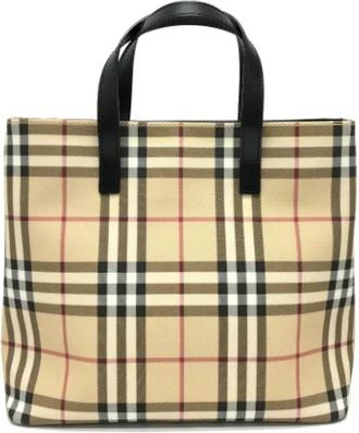 Burberry Pre-owned Fabric handbags - Dames - Vintage Shopper - Beige - ONE Size - Vintage