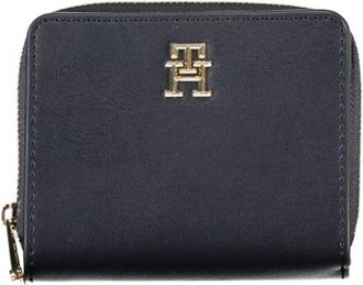 Tommy Hilfiger Iconic Medium Zip Around Portemonnee - Dames - Portefeuilles - Blauw - ONE Size - Accessoires