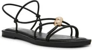 Dolce Vita Jaide Rolled Strap Sandal in Black at Nordstrom Rack, Size 7.5