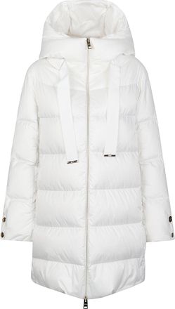 Herno A-Sahape Hooded Drawstring Polyester Down Jacket