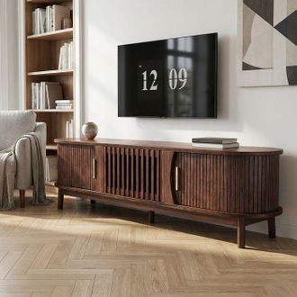 OEM Mueble De Tv - Mueble De Tv De Madera - Marr&oacute;n - Mdf - 3 Puertas