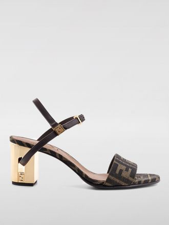 Fendi Sandalo Delfina Fendi in canvas con monogram FF jacquard