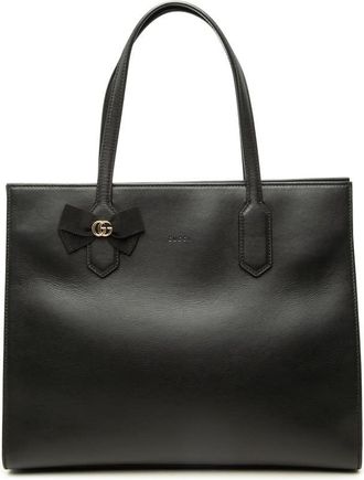 Gucci Pre-owned Gucci GG Marmont Calfskin Ribbon Tote Ladies XWQWHZ0BL2SH9E48