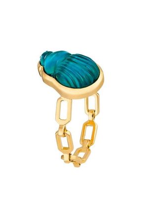 Lito Giada Chain Ring in Green at Nordstrom, Size 6.5