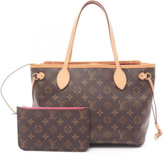 Louis Vuitton Brown Coated Canvas Pouch Tote Bag (Pre-Owned)