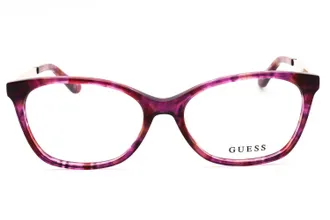 Guess GU50194 Tortoiseshell Acetate Eyeglasses - Violet