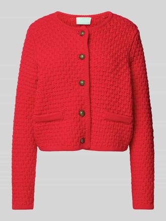 Jake*s Strickjacke mit Eingrifftaschen in Rot, Gr&ouml;&szlig;e 40