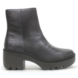 FLY London TOOR513FLY Mousse Leather Womens Ankle Boots - Black - Size:UK 7